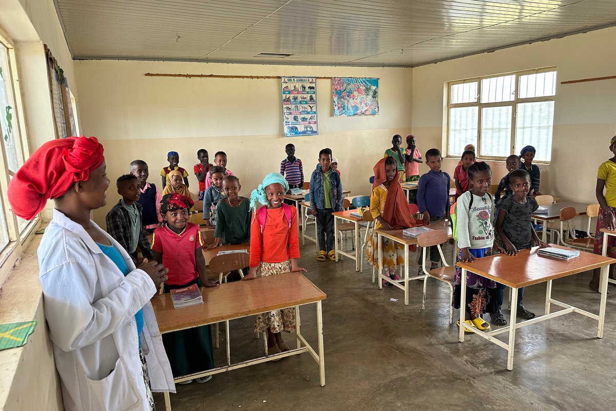 Schoolgirls supported through the Engera and Adey Pads partnership