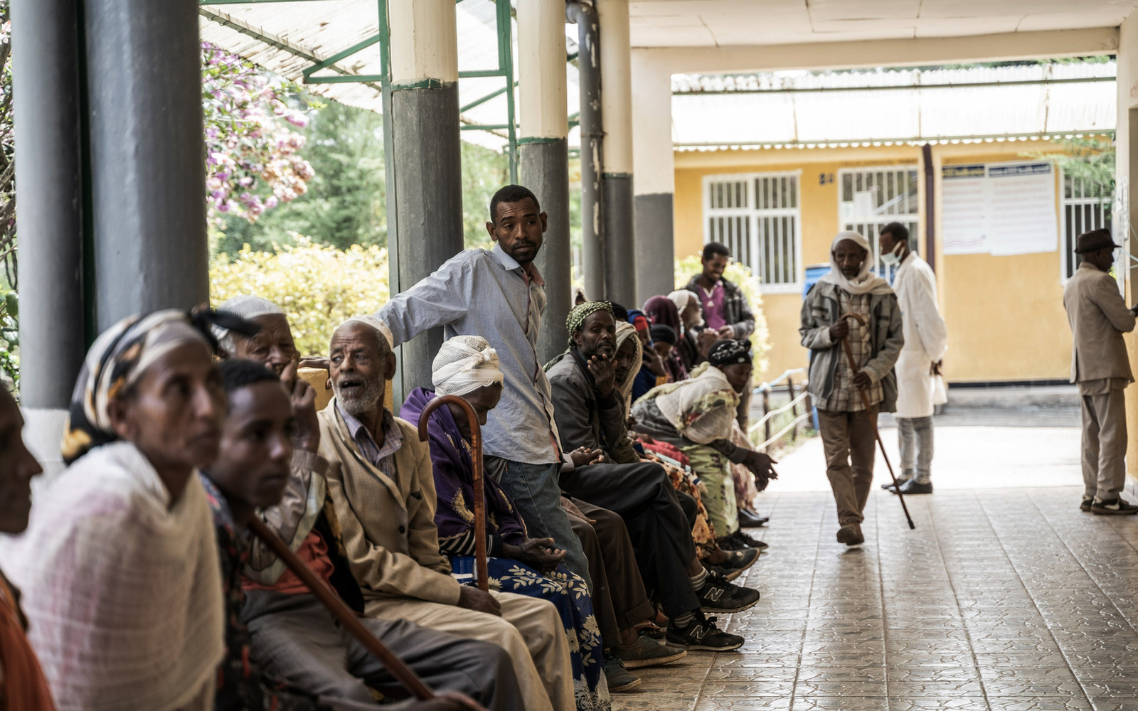 A health worker caring for a mother and child at an Engera-supported health center